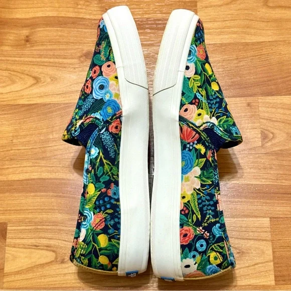 Keds Women's 8W Vibrant Floral Garden Slip-On Sneakers Shoes Sanitized Excellent - Picture 7 of 11